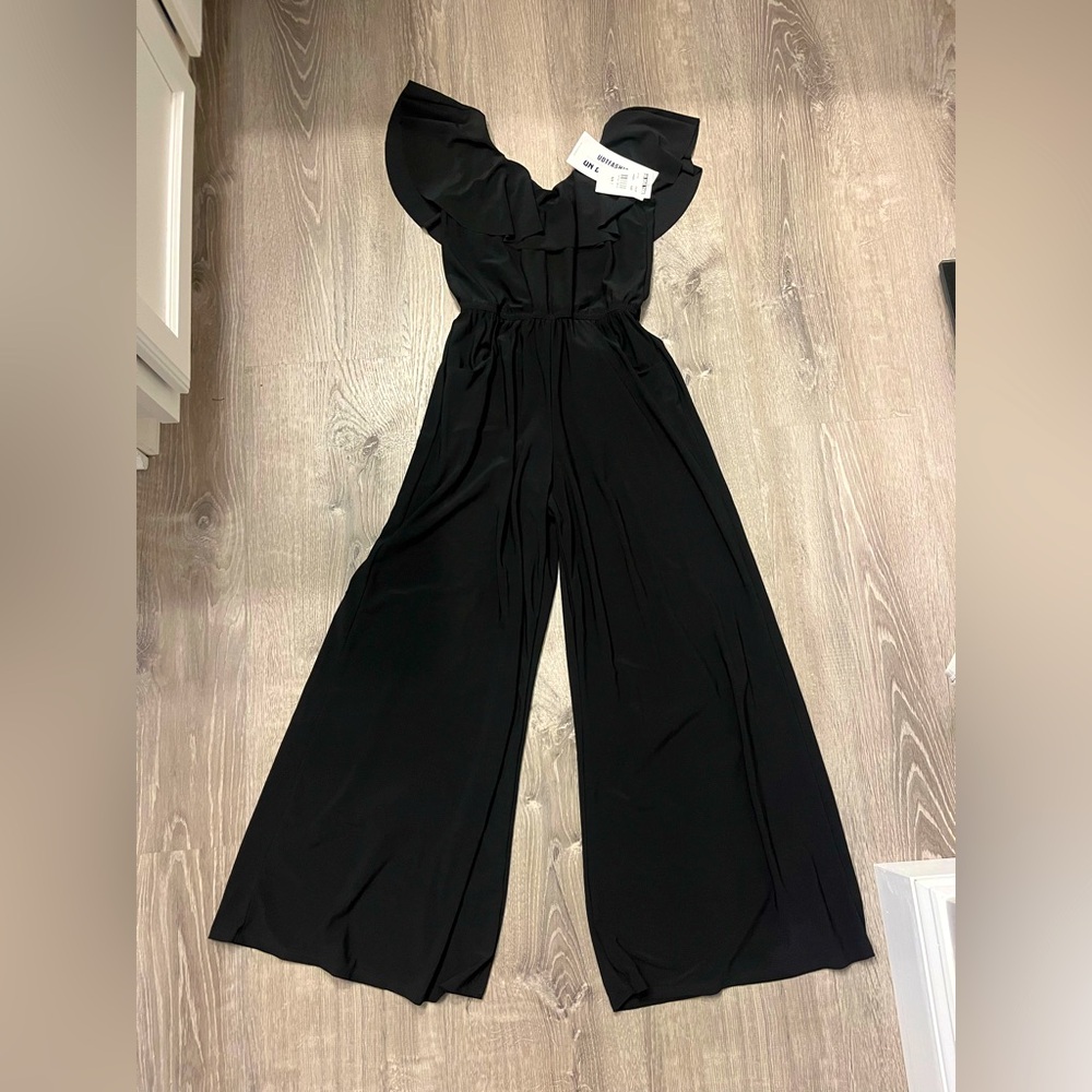 Girl's UDTFashion Designed by Un Deux Trois Black Jumpsuit- Size 7-‎ NWT